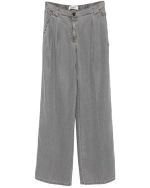 Semicouture Wide Trousers - Grey