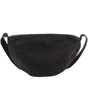 IBELIV Clip Raffia Schoudertas - Zwart