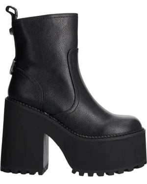 Buffalo Heeled Boots - Nero