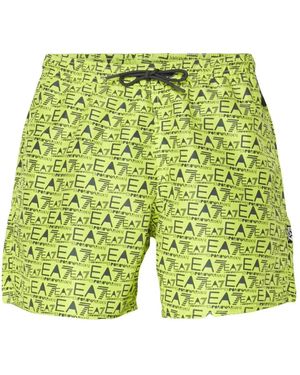 EA7 Gelbe Strandmode Splash Stil Männer - Grün