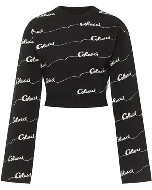 carlo colucci Cropped Pullover - Schwarz