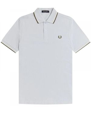 Fred Perry Tops ,Blauw ,Katoen M3600 Poloshirt - Wit