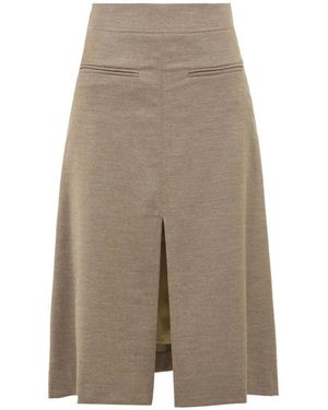 Drumohr Rokken ,Bruin ,Bruine Rok Donna Model Ls 619Gpm - Grijs