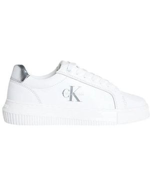 Calvin Klein Schoenen ,Wit ,Leer Leren Sneakers