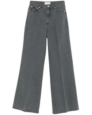 Officine Generale Jeans ,Zwart ,Wide Jeans - Grijs