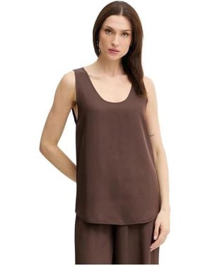 SIMONA CORSELLINI Sleeveless Tops - Marrón