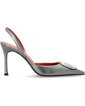 AMINA MUADDI Schoenen ,Groen ,Leer Camelia Sling 90 - Metallic