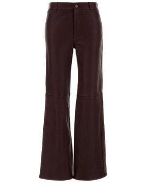Chloé Leather Trousers - Brown