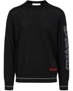 Iceberg Round-Neck Knitwear - Nero