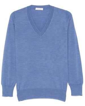 Le Tricot Perugia V-Neck Knitwear - Blu