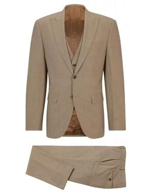 BOSS Kostuums ,Wol H-Jeckson 3Pcs 241 - Naturel