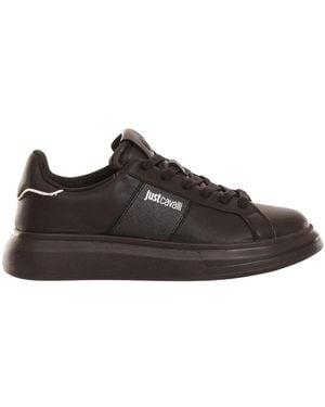 Roberto Cavalli Logo Detail Sneakers - Braun