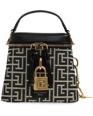 Balmain Zipped Bag Mm - Zwart