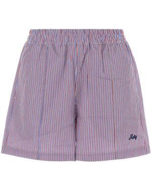 Autry Embroidered Poplin Shorts - Paars