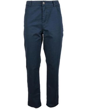 Another Label Katoen Elastaan Broek - Blauw