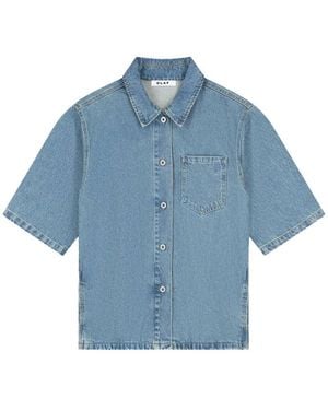 OLAF HUSSEIN Denim Ss Jacket - Blauw