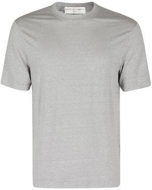 FILIPPO DE LAURENTIIS Stretch Leinen T-Shirt - Grau