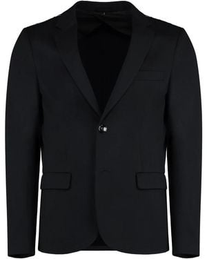 Emporio Armani Klassische reverskragenjacke - Schwarz