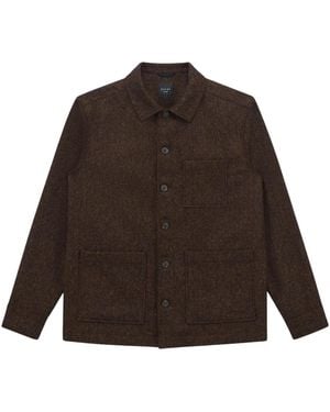 Xacus Overhemden ,Bruin ,Wol Camicia Classica