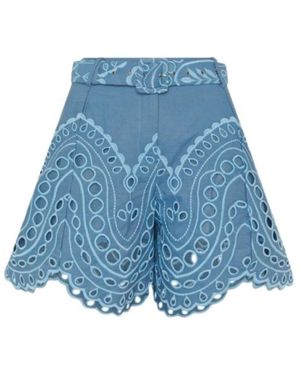 Charo Ruiz Korte Broeken ,Blauw ,Katoen Dune Shorts