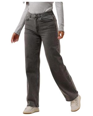 SELECTED Wide Leg High Waist Jeans - Grau