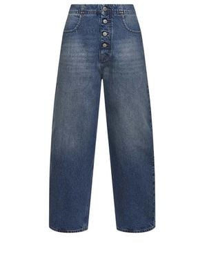 MM6 by Maison Margiela Loose-Fit Jeans - Azul