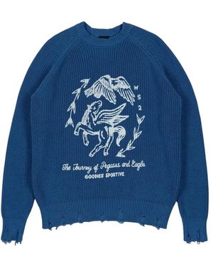 Goodies Sportive Round-Neck Knitwear - Blue