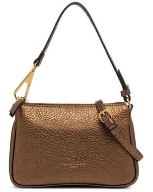 Gianni Chiarini Bronzene Leder Umhängetasche Mit Reißverschluss - Braun