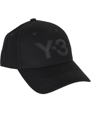 Y-3 Accessoires ,Zwart ,Katoen Logo Cap