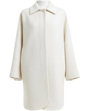 Hevò Single-Breasted Coats - White