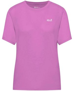 Jack Wolfskin Fitness ,Paars ,Wol Vonnan S/S T W