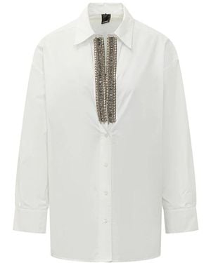 Pinko Overhemden ,Wit ,Katoen Capirai Camicia Pop