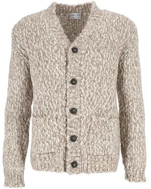 SETTEFILI CASHMERE Cardigan Bottoni Tweed-Knit - Grijs
