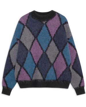 Anine Bing Multi Diamond Crew Sweater - Blau
