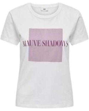 Jacqueline De Yong Michigan Life Print Top - Weiß