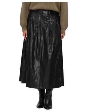 co'couture Anya Plisseerock - Schwarz