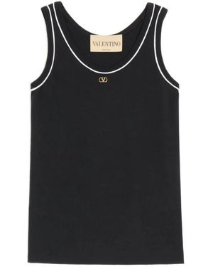 Valentino Sleeveless Tops - Negro