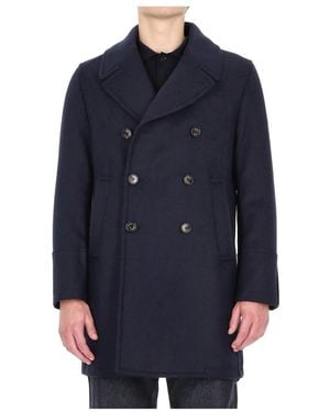 Sealup Double-Breasted Coats - Blue