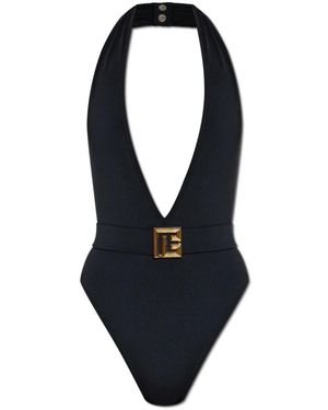 Balmain Badpak Met Logo - Blauw
