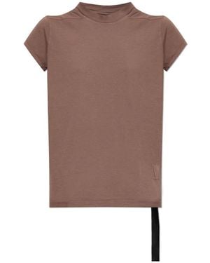 Rick Owens Tops ,Paars ,Katoen Small Level T-Shirt - Bruin