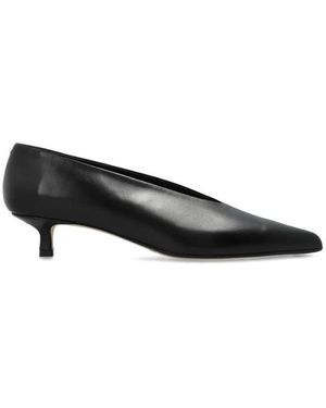 Aeyde Schoenen ,Zwart ,Leer Clara Pumps Met Puntneus