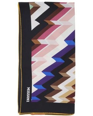 Missoni Accessoires ,Veelkleurig ,Zijden Sjaal - Zwart