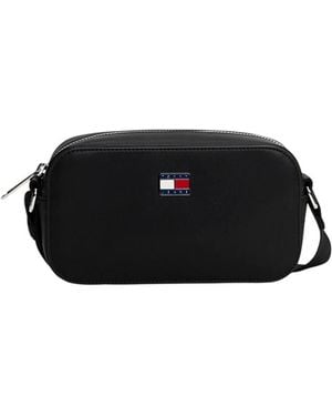 Tommy Hilfiger Tassen ,Zwart ,Essential Metal Logo Crossbody Camera Bag