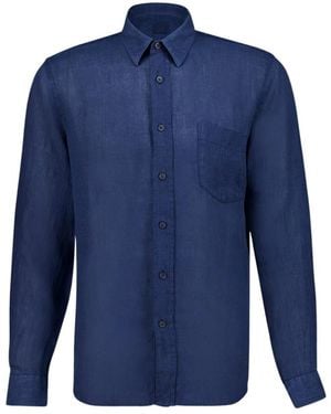 120% Lino Casual Shirts - Blue