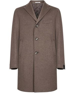 Tagliatore Single-Breasted Coats - Brown