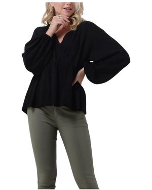 Minimum Schwarze Lilasa Bluse