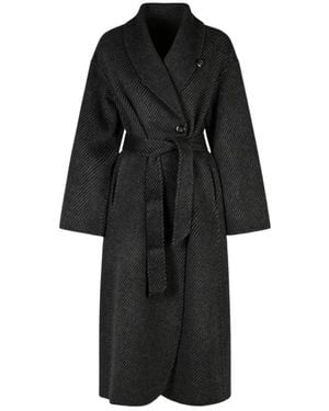 Emporio Armani Belted Coats - Negro