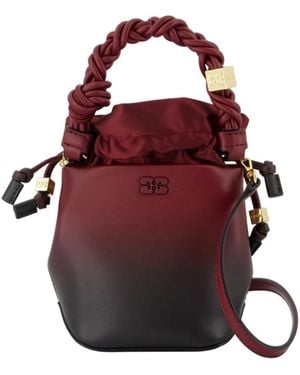 Ganni Bucket Bags - Red