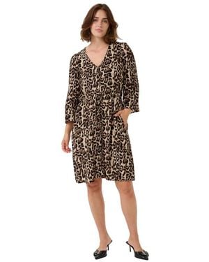 Kaffe Short Dresses - Brown