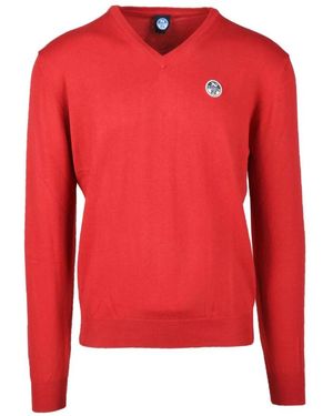 North Sails V-Neck Knitwear - Red